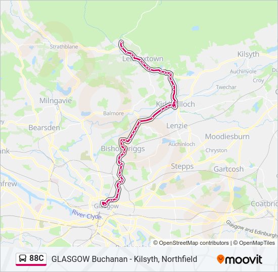 88C Bus Line Map