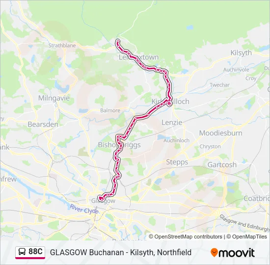 88C Bus Line Map
