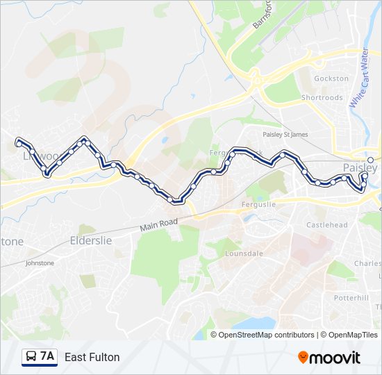 7A bus Line Map