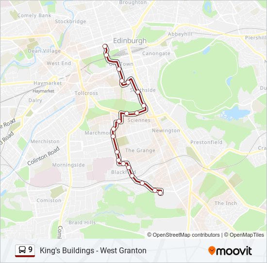 9-route-schedules-stops-maps-edinburgh-updated