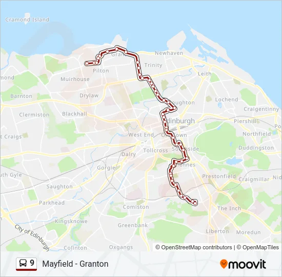 9 Bus Line Map