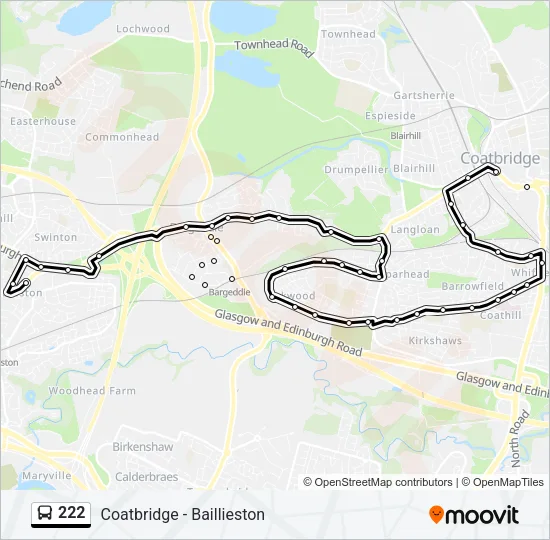 222 Bus Line Map