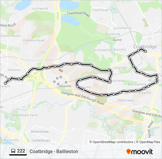 222 Bus Line Map
