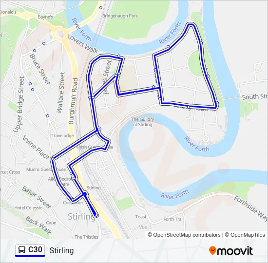 C30 Bus Line Map