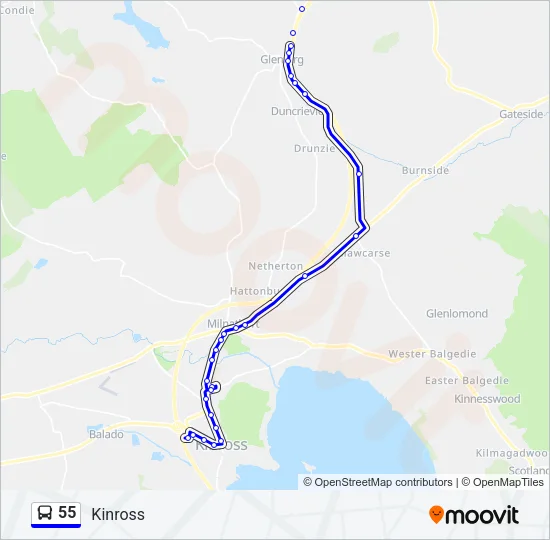 55 Bus Line Map