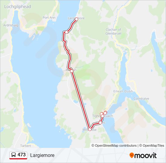 473 bus Line Map