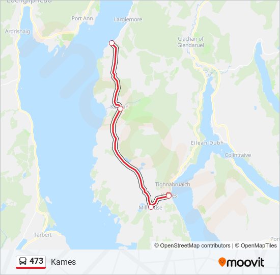 473 bus Line Map