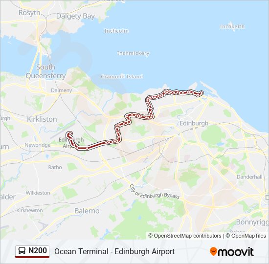 N200 bus Line Map