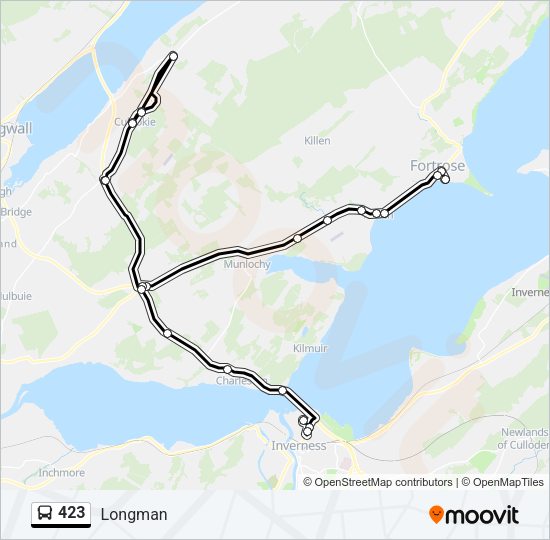 423 Bus Line Map