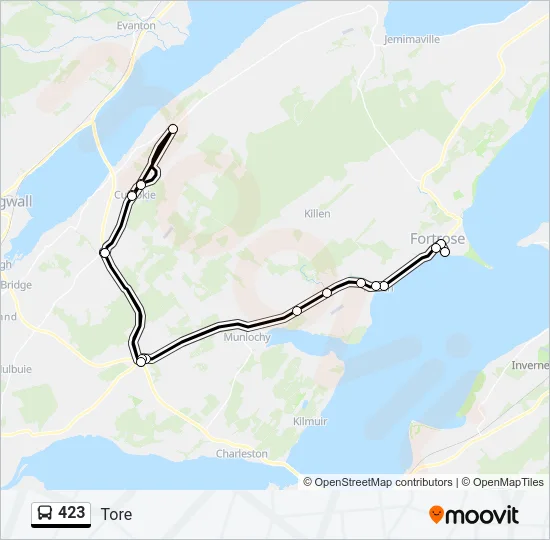 423 Bus Line Map