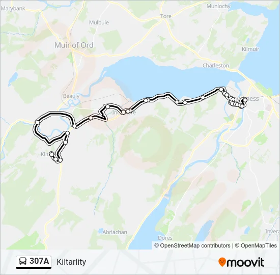 307A Bus Line Map