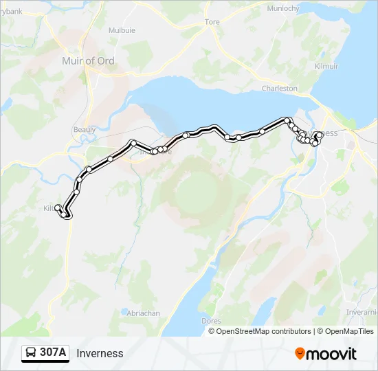 307A Bus Line Map