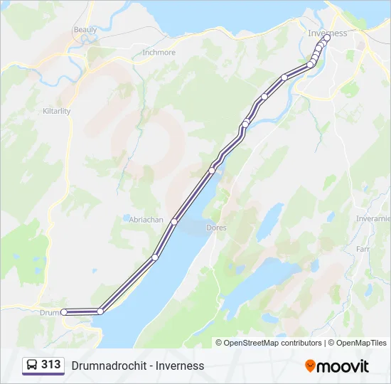 313 Bus Line Map