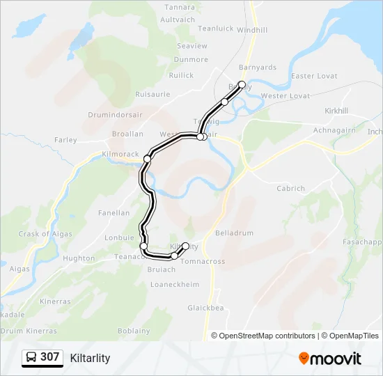307 Bus Line Map