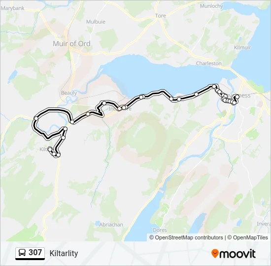 307 Bus Line Map