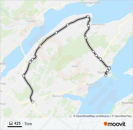 425 Bus Line Map