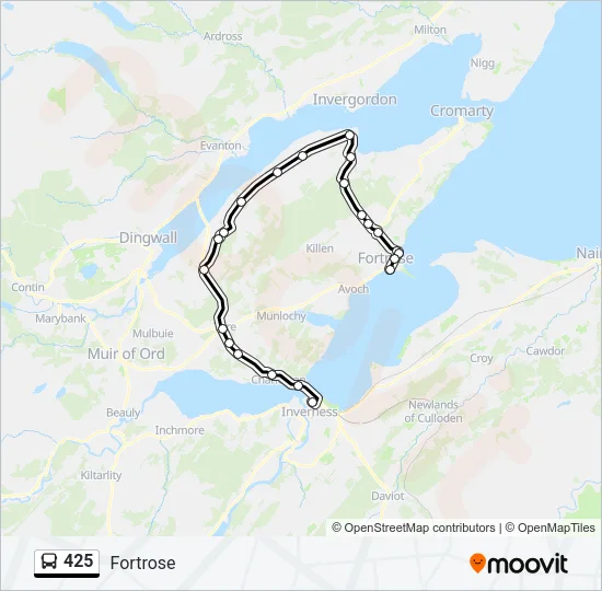 425 Bus Line Map