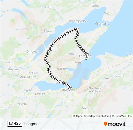 425 Bus Line Map