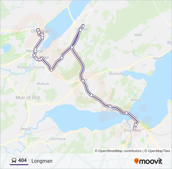 404 Bus Line Map