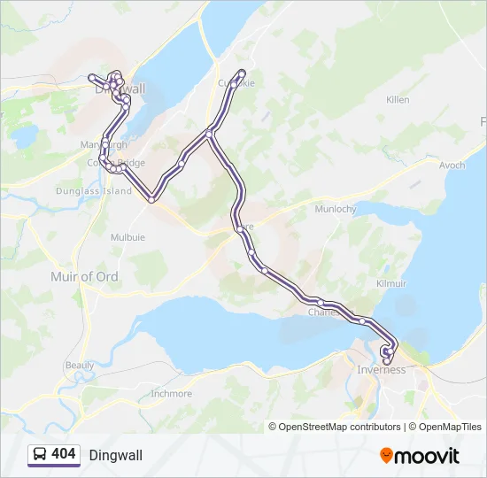 404 Bus Line Map