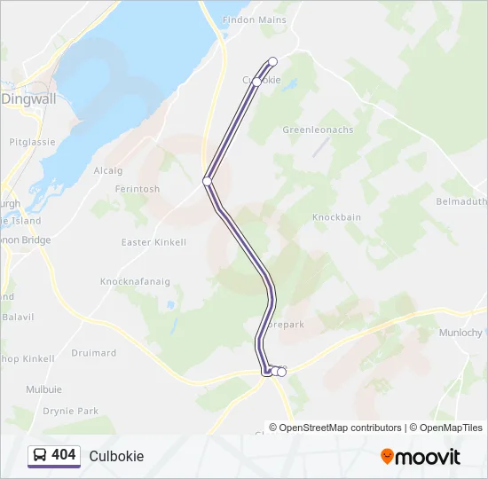 404 Bus Line Map