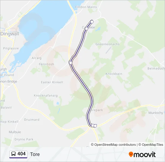 404 Bus Line Map