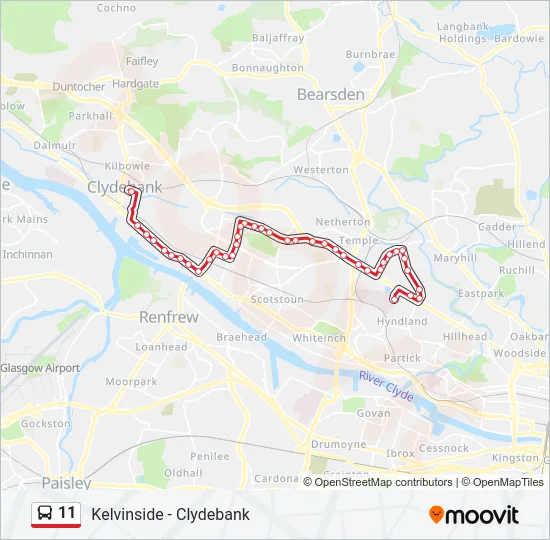 11 Bus Line Map