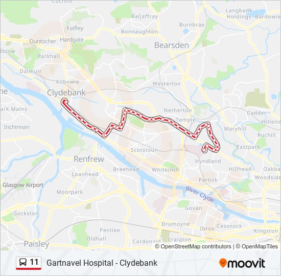 11 bus Line Map