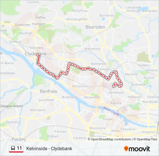 11 Bus Line Map