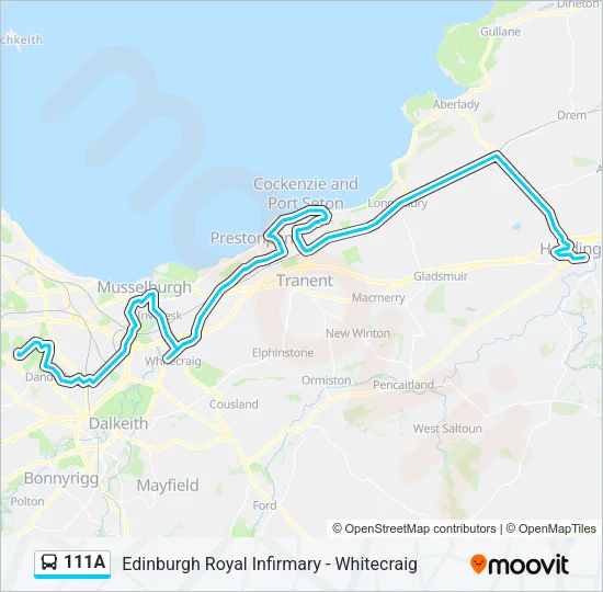 111A Bus Line Map