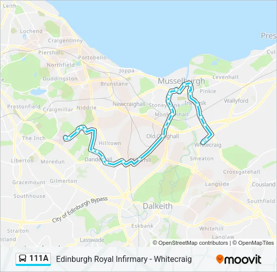 111A Bus Line Map