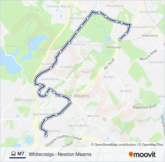 M7 Bus Line Map
