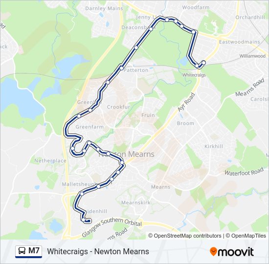 M7 Bus Line Map