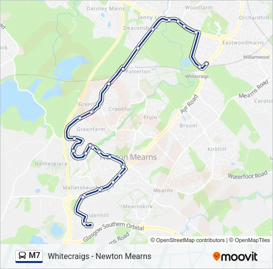 M7 Bus Line Map