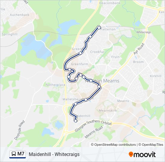 M7 bus Line Map