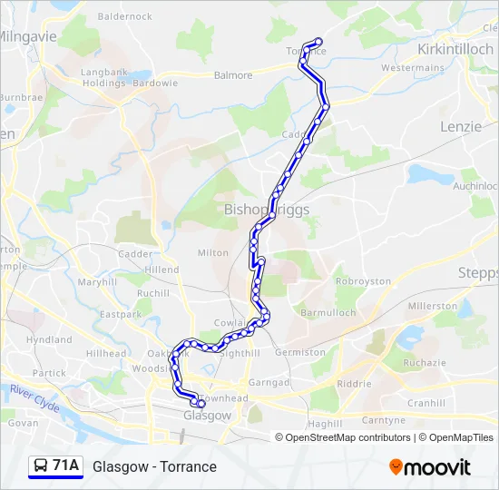 71A Bus Line Map