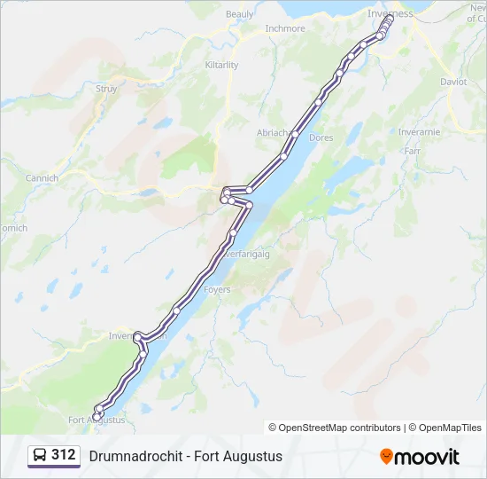 312 Bus Line Map