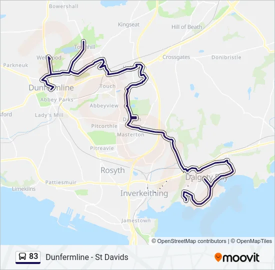 83 Bus Line Map