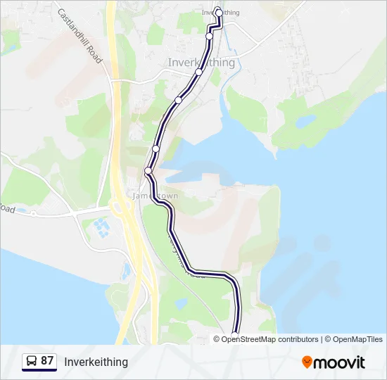 87 Bus Line Map