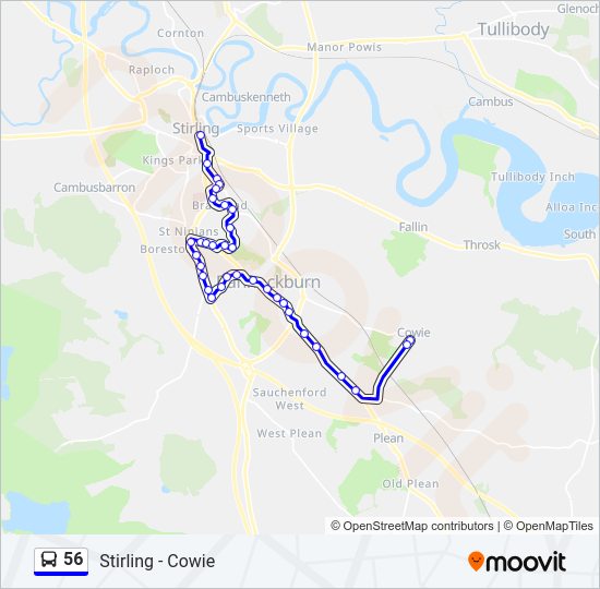 56 Bus Line Map