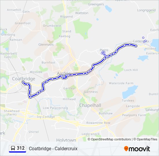 312 Route: Schedules, Stops & Maps - Coatbridge (Updated)