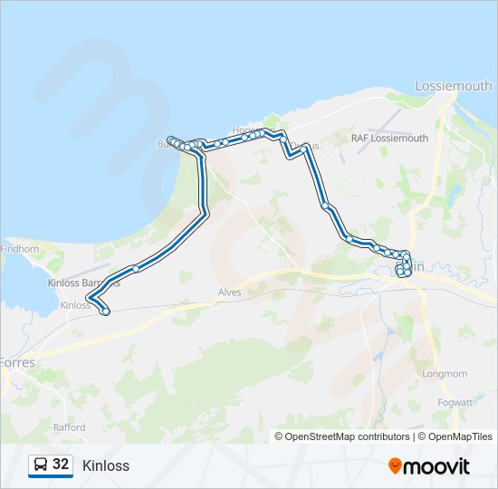 32 Bus Line Map