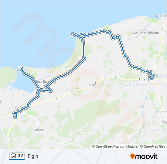 32 Bus Line Map