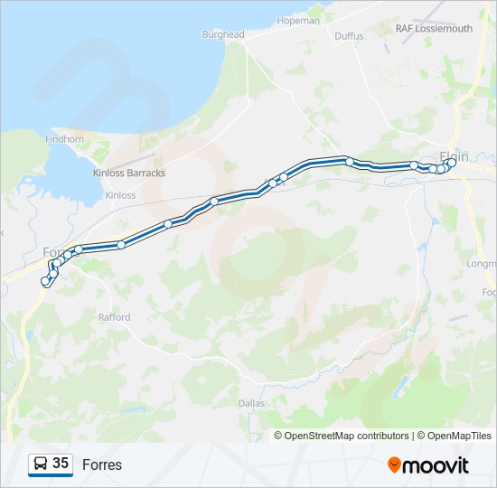 35 Bus Line Map