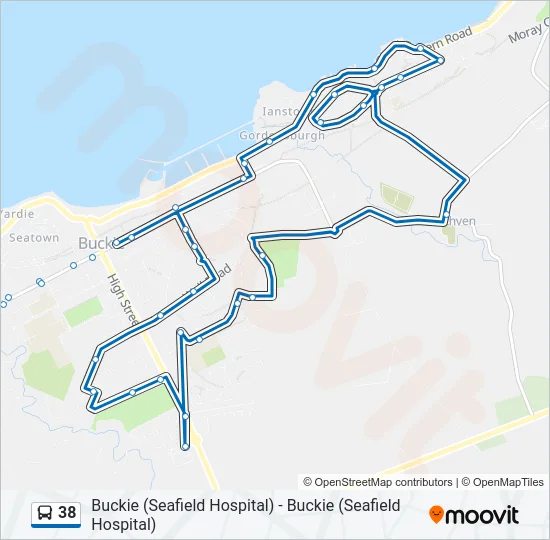 38 Bus Line Map
