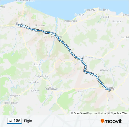 10A Bus Line Map