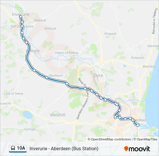 10A Bus Line Map