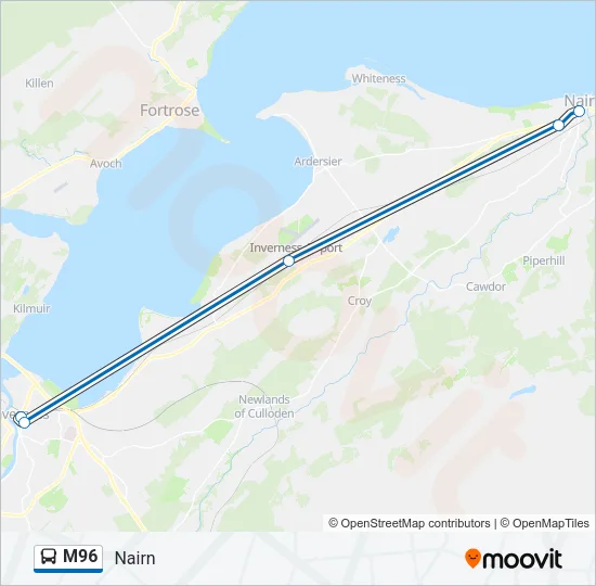 M96 Bus Line Map