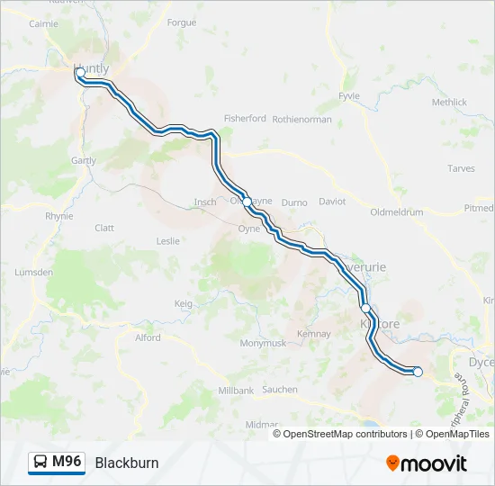 M96 Bus Line Map