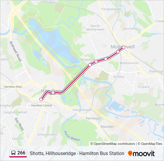 266 Route Schedules, Stops & Maps Motherwell (Updated)